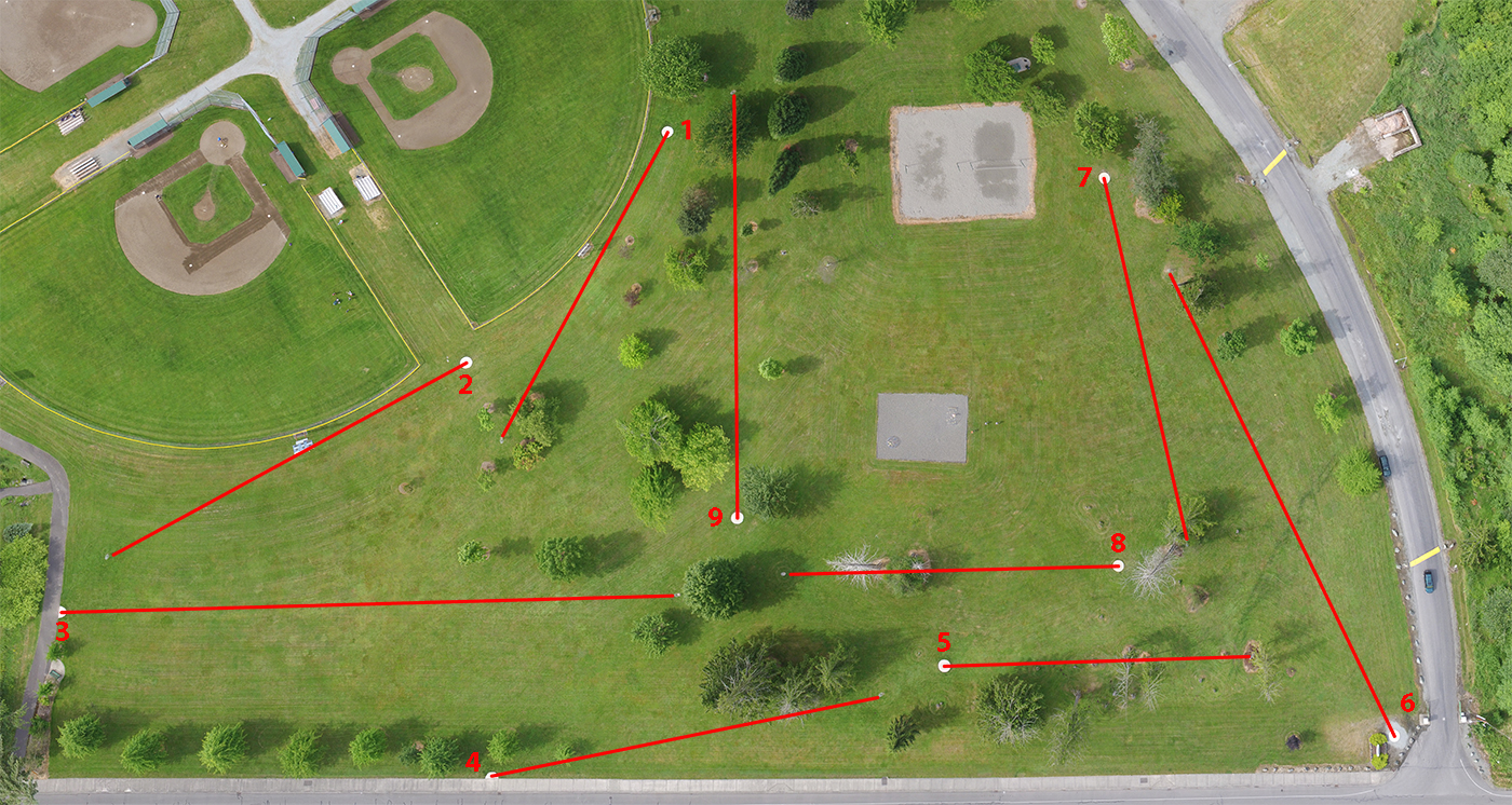 Frisbee Golf Course in Mount Vernon, Washington